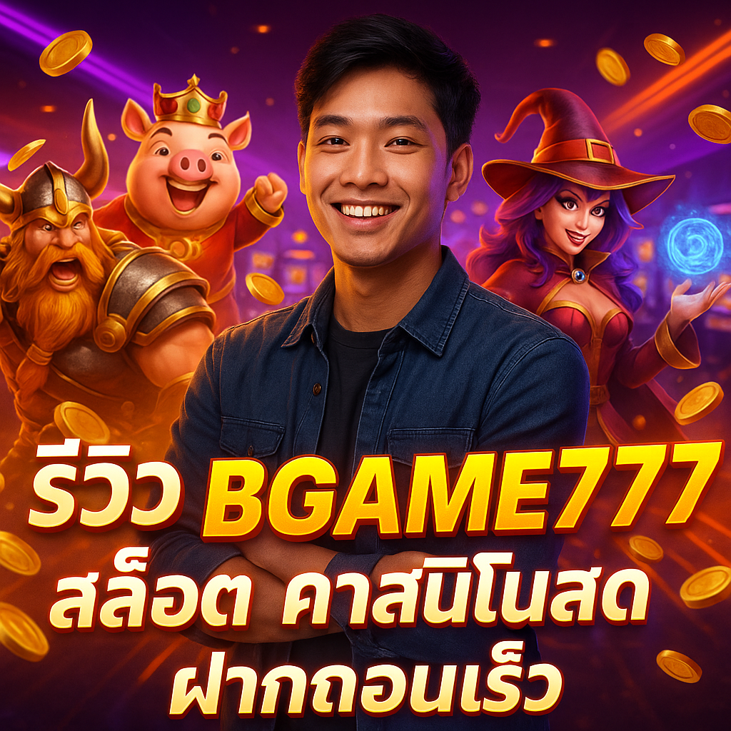รีวิว BGAME777 สล็อต คาสิโนสด ฝากถอนเร็ว